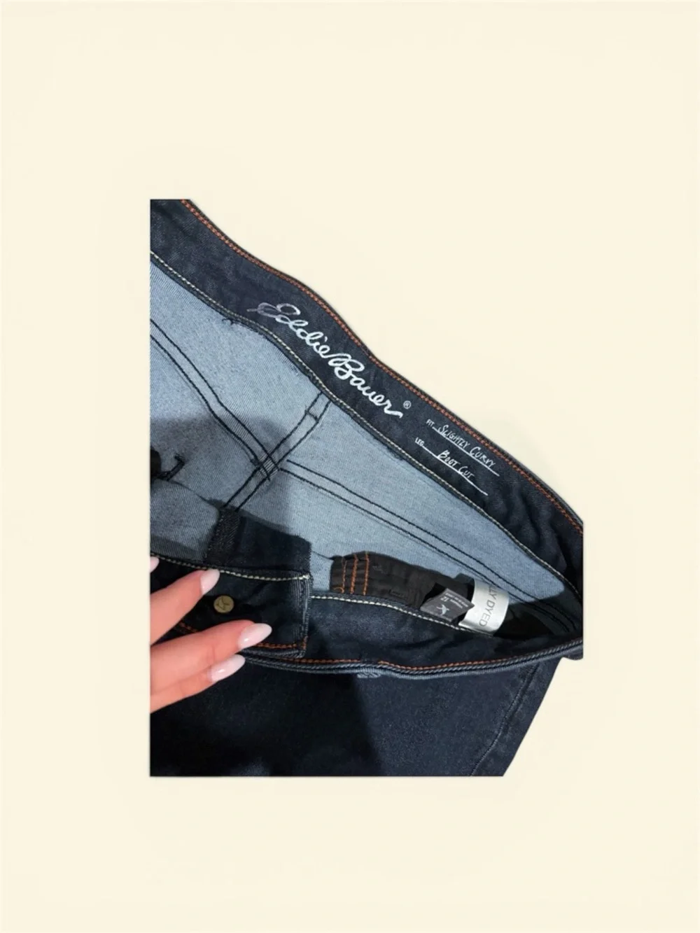 Eddie Bauer Dark Blue Flare Jeans - Picture 3 of 3